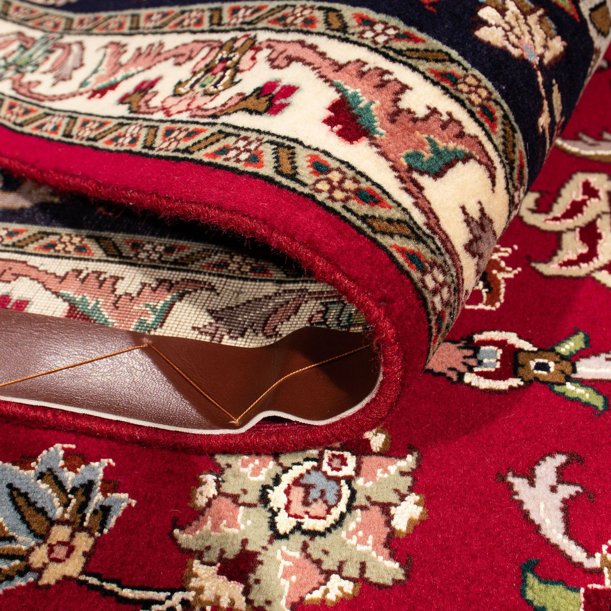 Alfombra Persa - Tabriz - Real cuadrado  - 254 x 254 cm - rojo