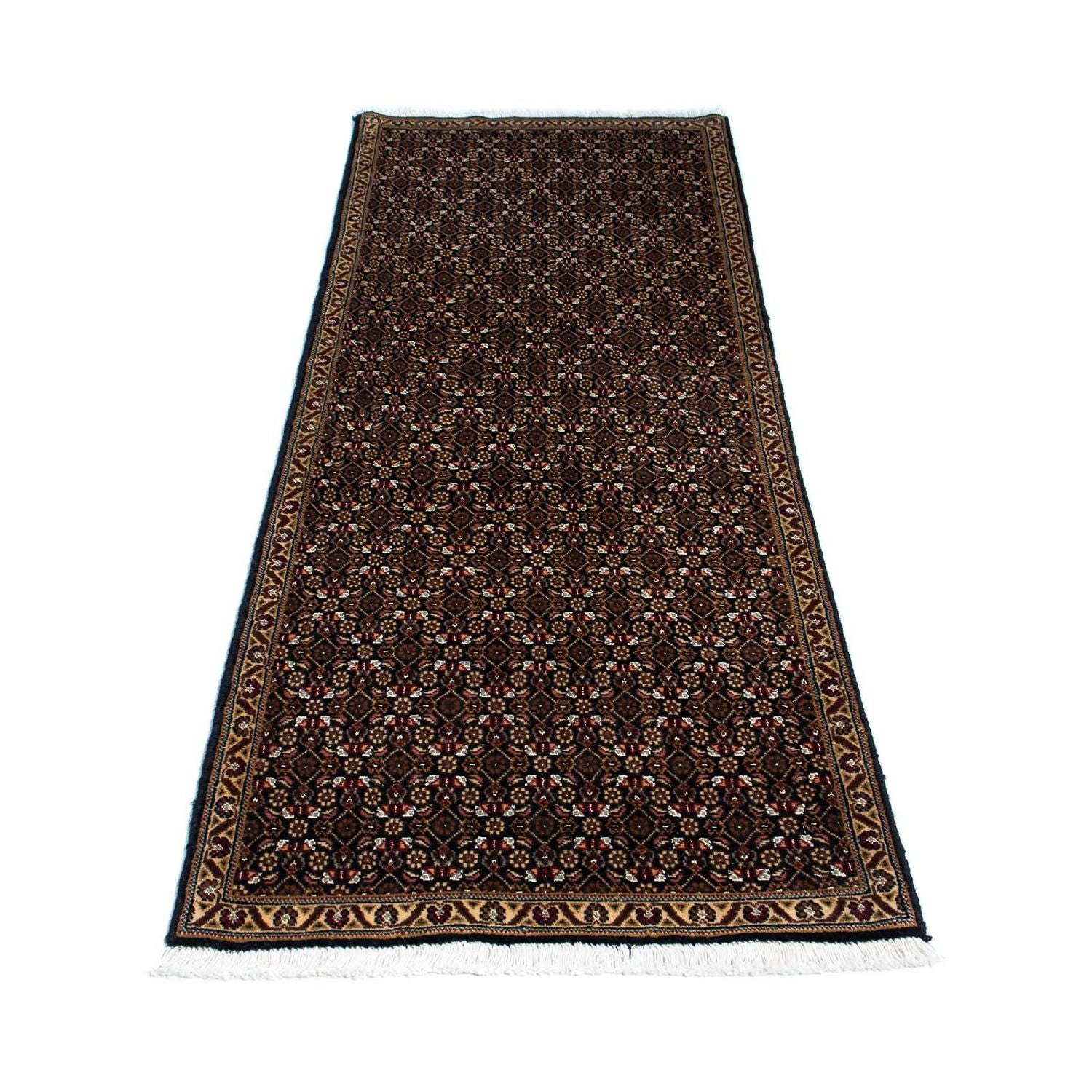 Alfombra de pasillo Alfombra persa - Tabriz - 206 x 70 cm - azul oscuro
