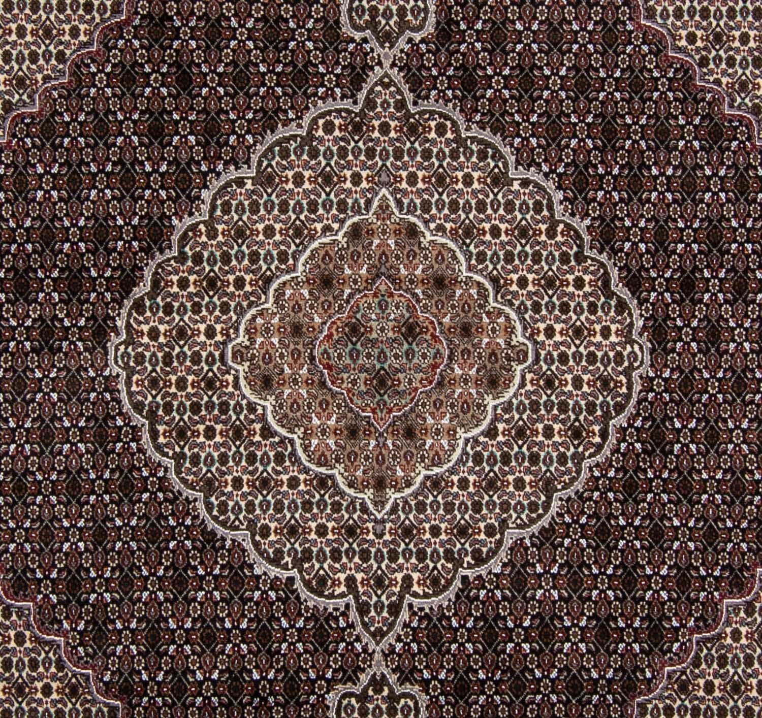Alfombra Persa - Tabriz - Real cuadrado  - 251 x 249 cm - azul oscuro
