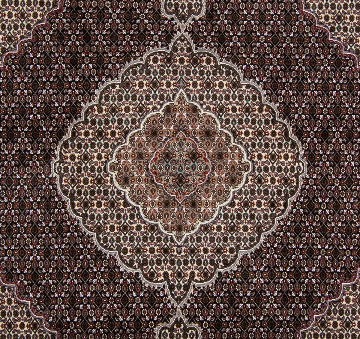 Alfombra Persa - Tabriz - Real cuadrado  - 251 x 249 cm - azul oscuro