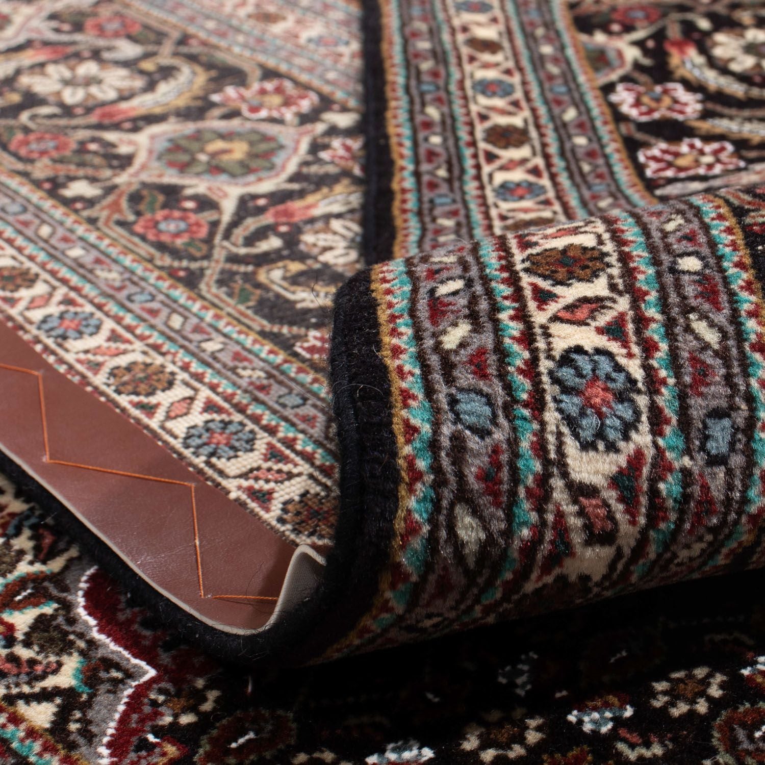 Alfombra Persa - Tabriz - Real cuadrado  - 251 x 249 cm - azul oscuro