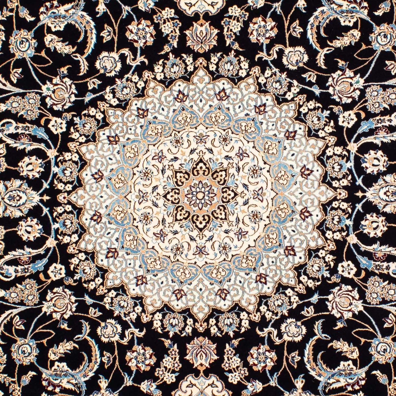 Alfombra Persa - Nain - Prima - 250 x 170 cm - azul oscuro