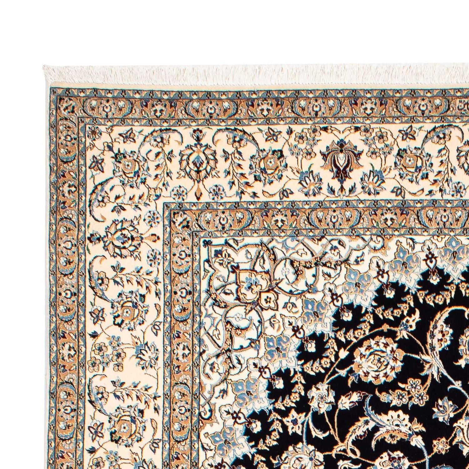 Alfombra Persa - Nain - Prima - 250 x 170 cm - azul oscuro