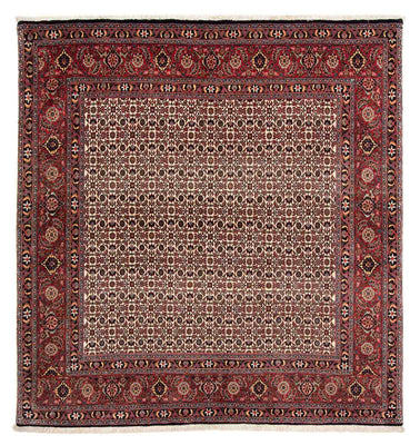 Alfombra persa - Bidjar cuadrado  - 204 x 201 cm - rojo oscuro