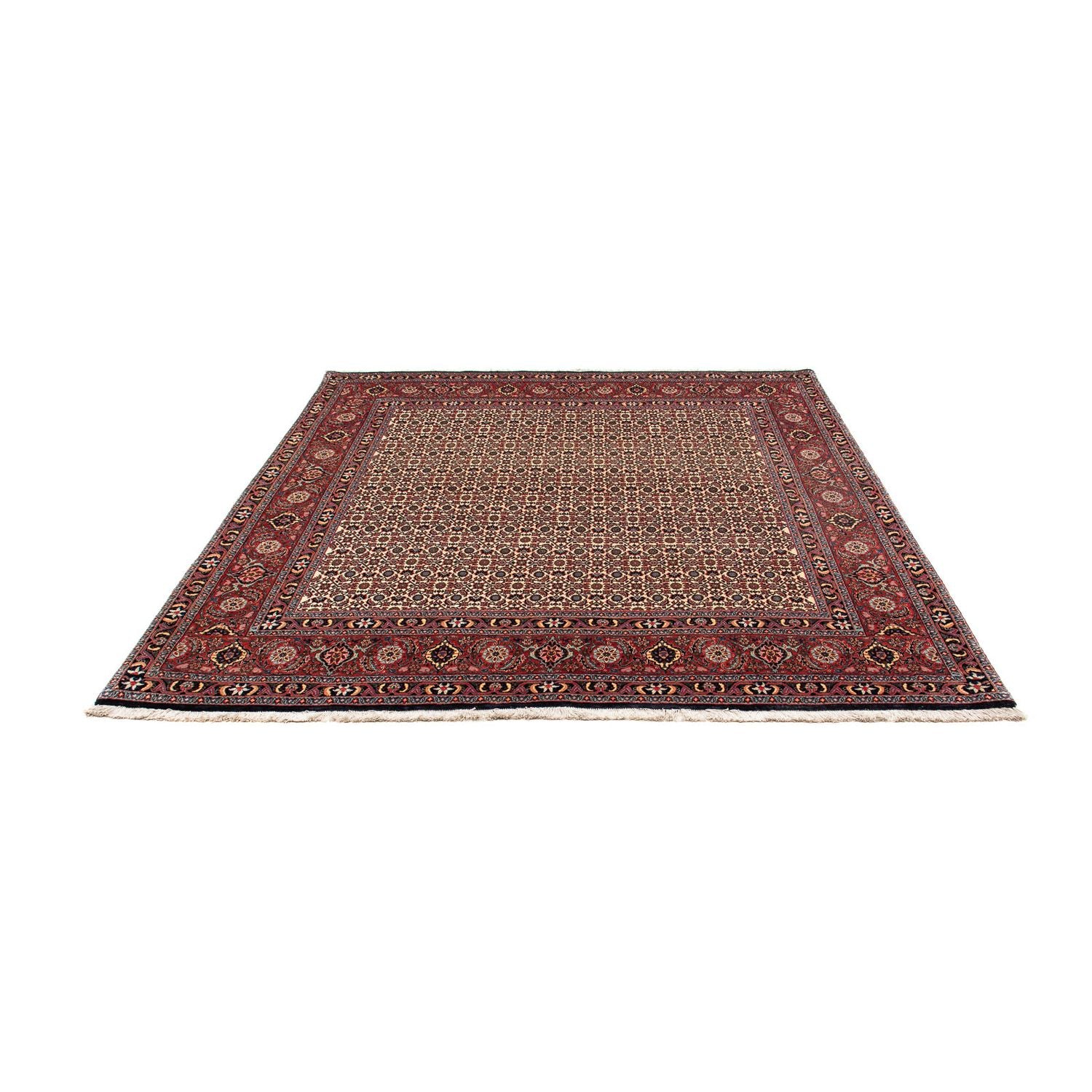Alfombra persa - Bidjar cuadrado  - 204 x 201 cm - rojo oscuro