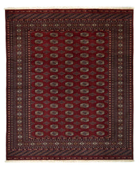Alfombra afgana - Bukhara - 244 x 205 cm - rojo