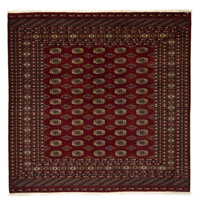 Alfombra afgana - Bukhara cuadrado  - 205 x 205 cm - rojo
