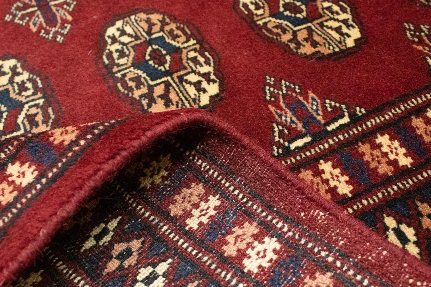 Alfombra afgana - Bukhara cuadrado  - 205 x 205 cm - rojo