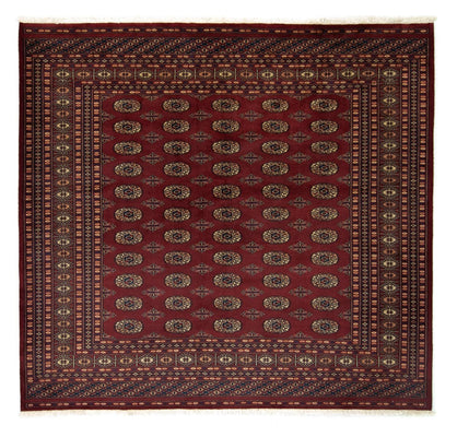 Alfombra afgana - Bukhara cuadrado  - 205 x 195 cm - rojo