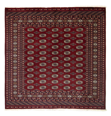 Alfombra afgana - Bukhara cuadrado  - 203 x 199 cm - rojo