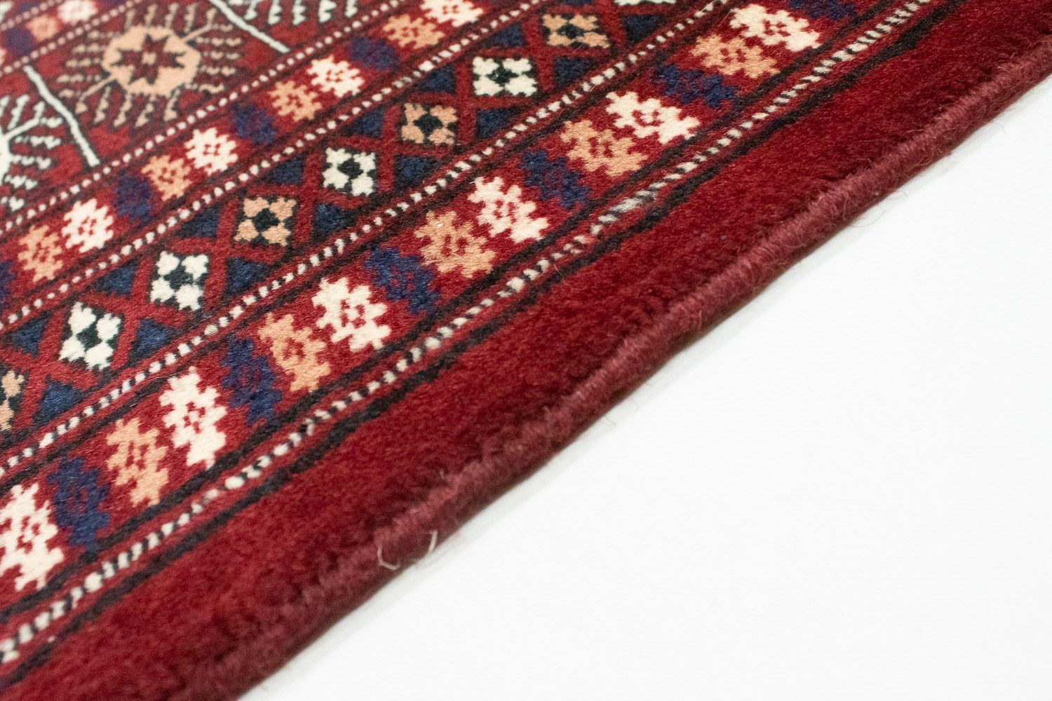 Alfombra afgana - Bukhara cuadrado  - 203 x 199 cm - rojo