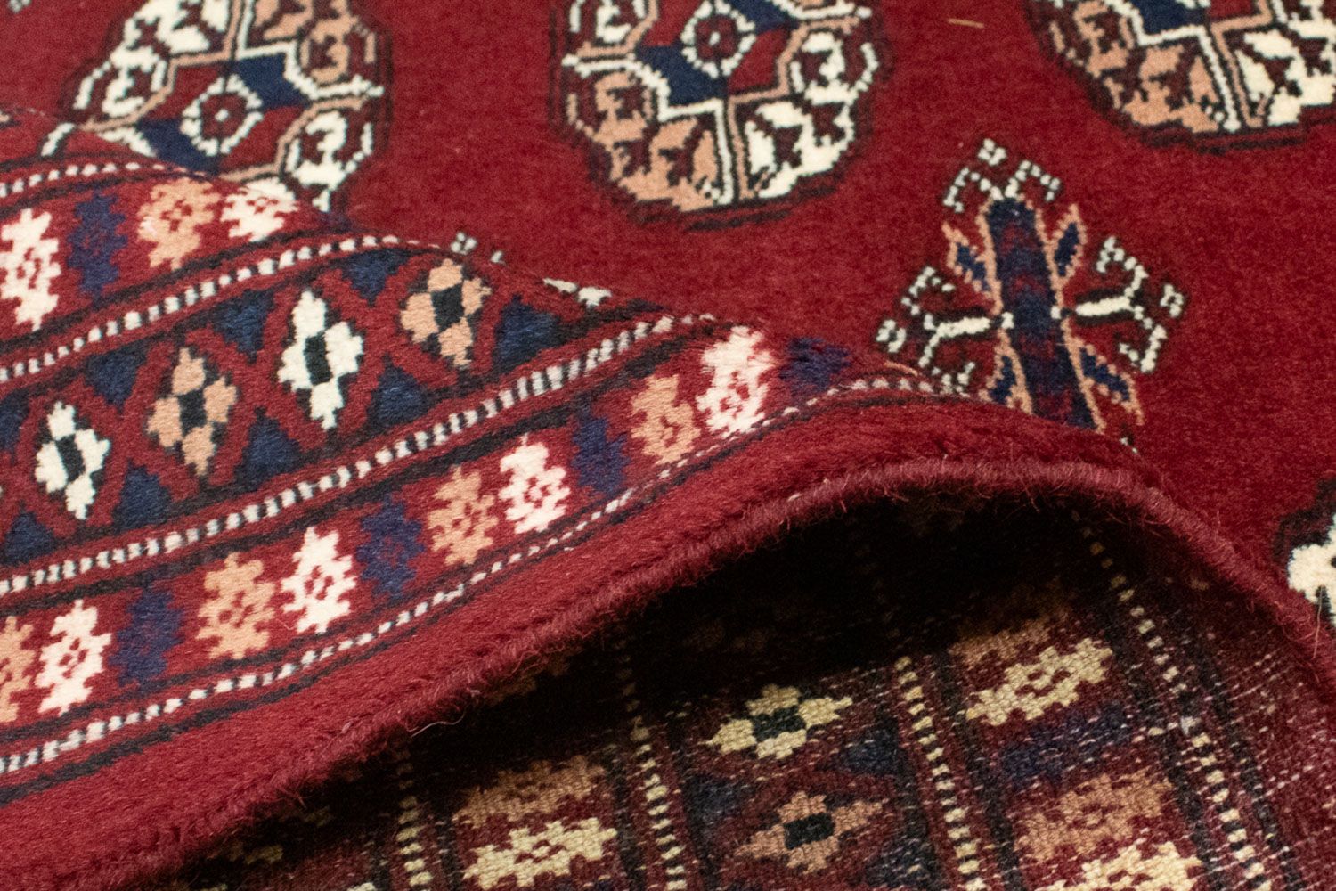 Alfombra afgana - Bukhara cuadrado  - 203 x 199 cm - rojo