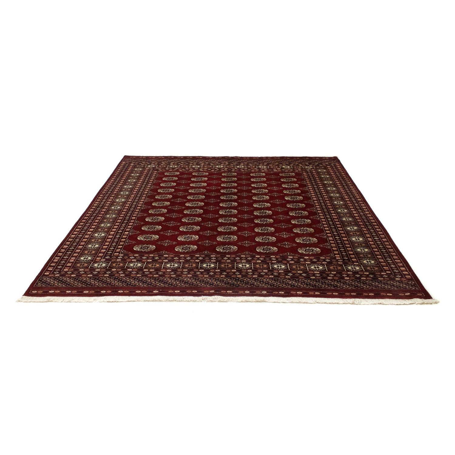 Alfombra afgana - Bukhara cuadrado  - 203 x 199 cm - rojo