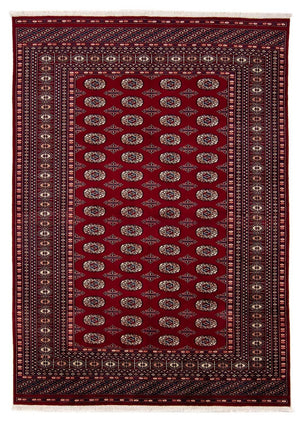 Alfombra afgana - Bukhara - 240 x 170 cm - rojo oscuro