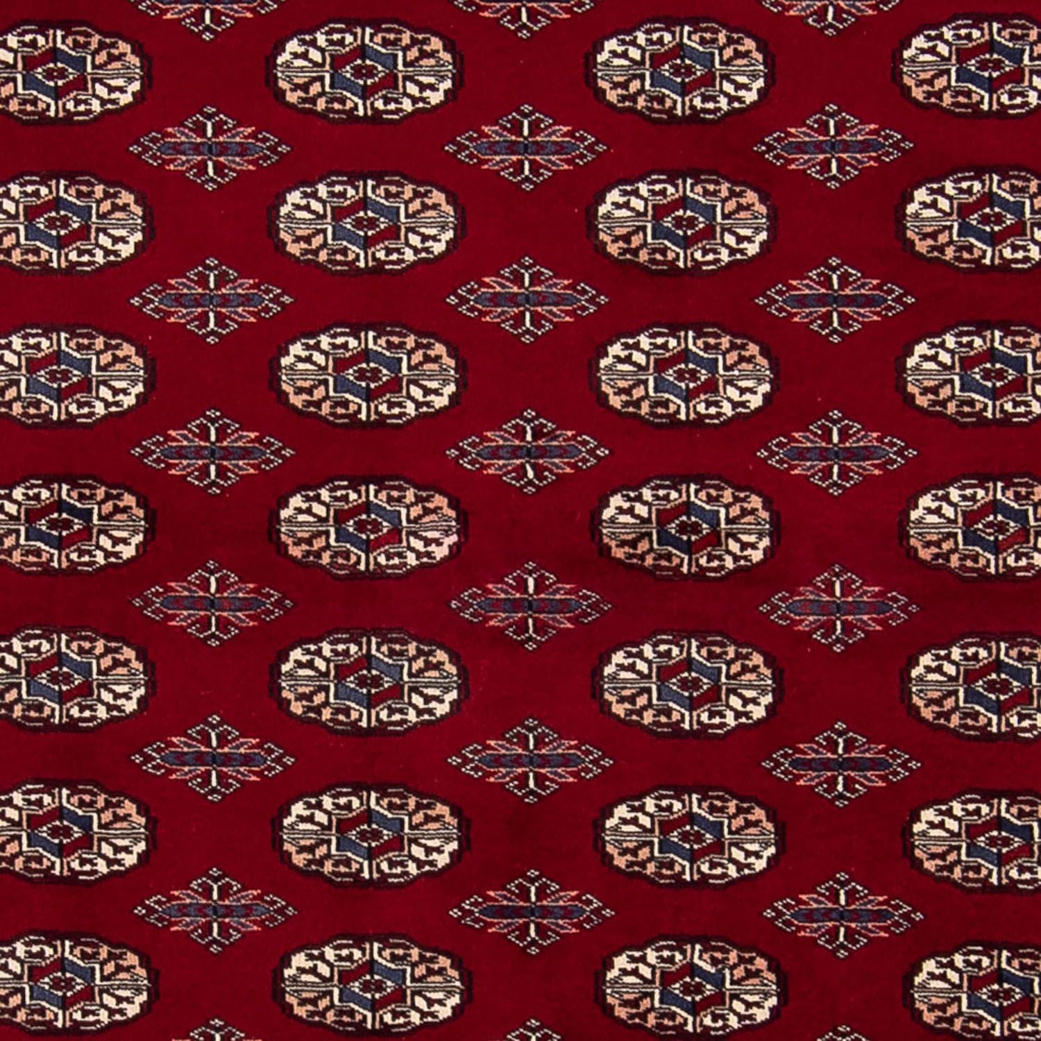 Alfombra afgana - Bukhara - 240 x 170 cm - rojo oscuro