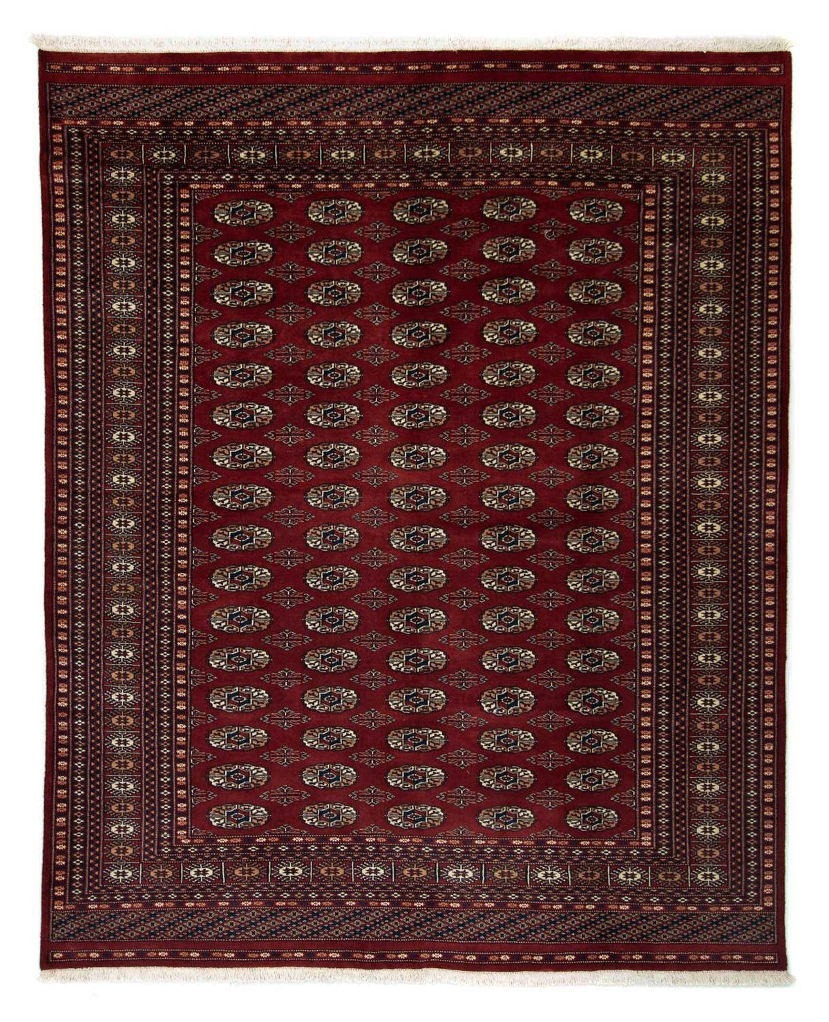 Alfombra afgana - Bukhara - 244 x 198 cm - rojo
