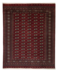 Alfombra afgana - Bukhara - 244 x 198 cm - rojo