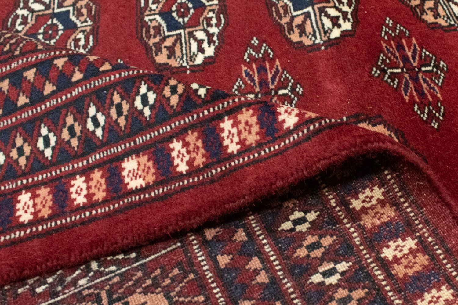 Alfombra afgana - Bukhara - 244 x 198 cm - rojo