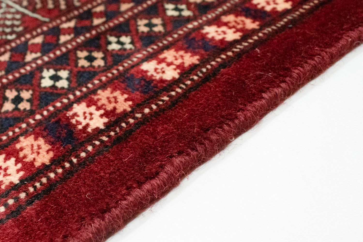 Alfombra afgana - Bukhara - 247 x 201 cm - rojo
