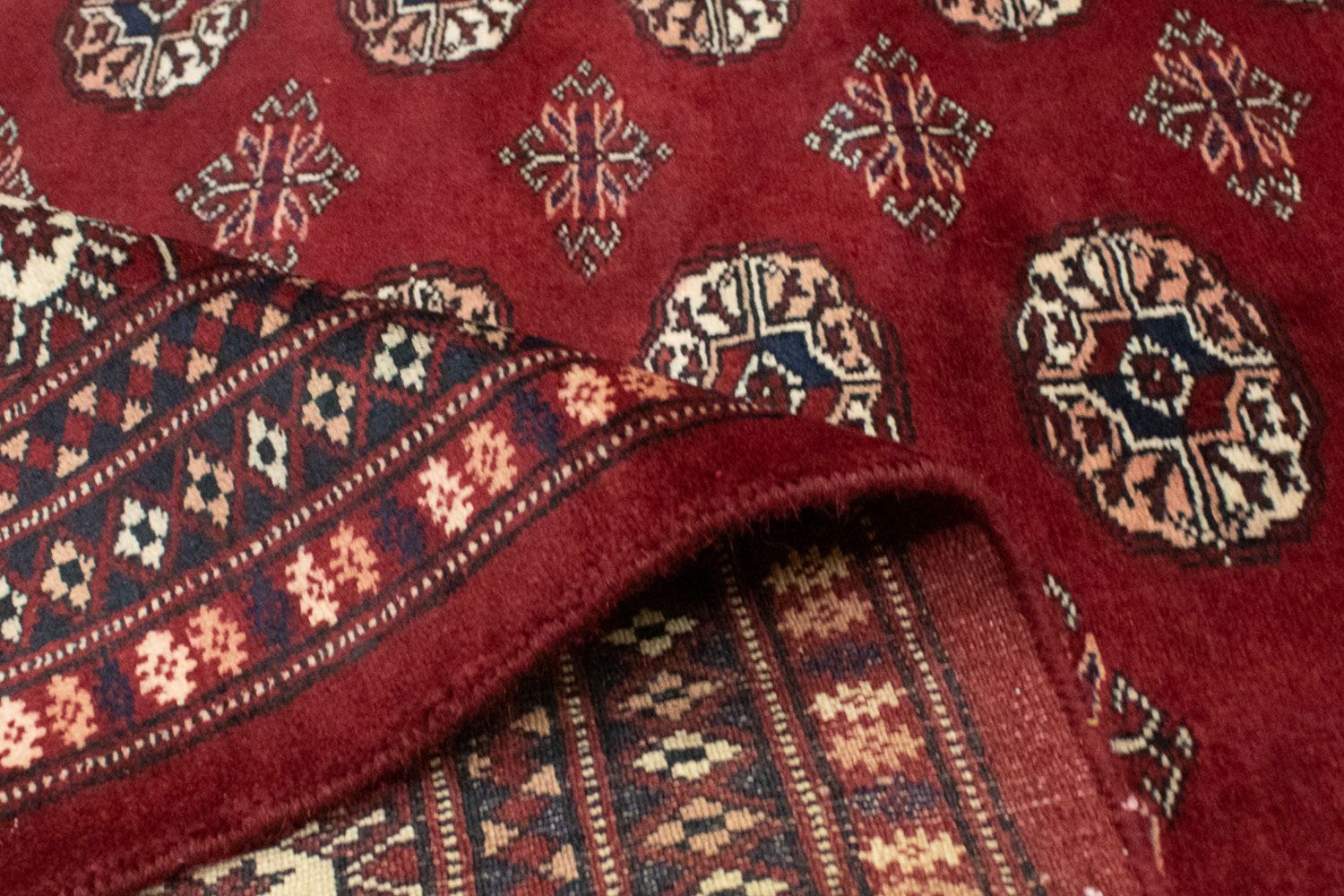 Alfombra afgana - Bukhara - 247 x 201 cm - rojo