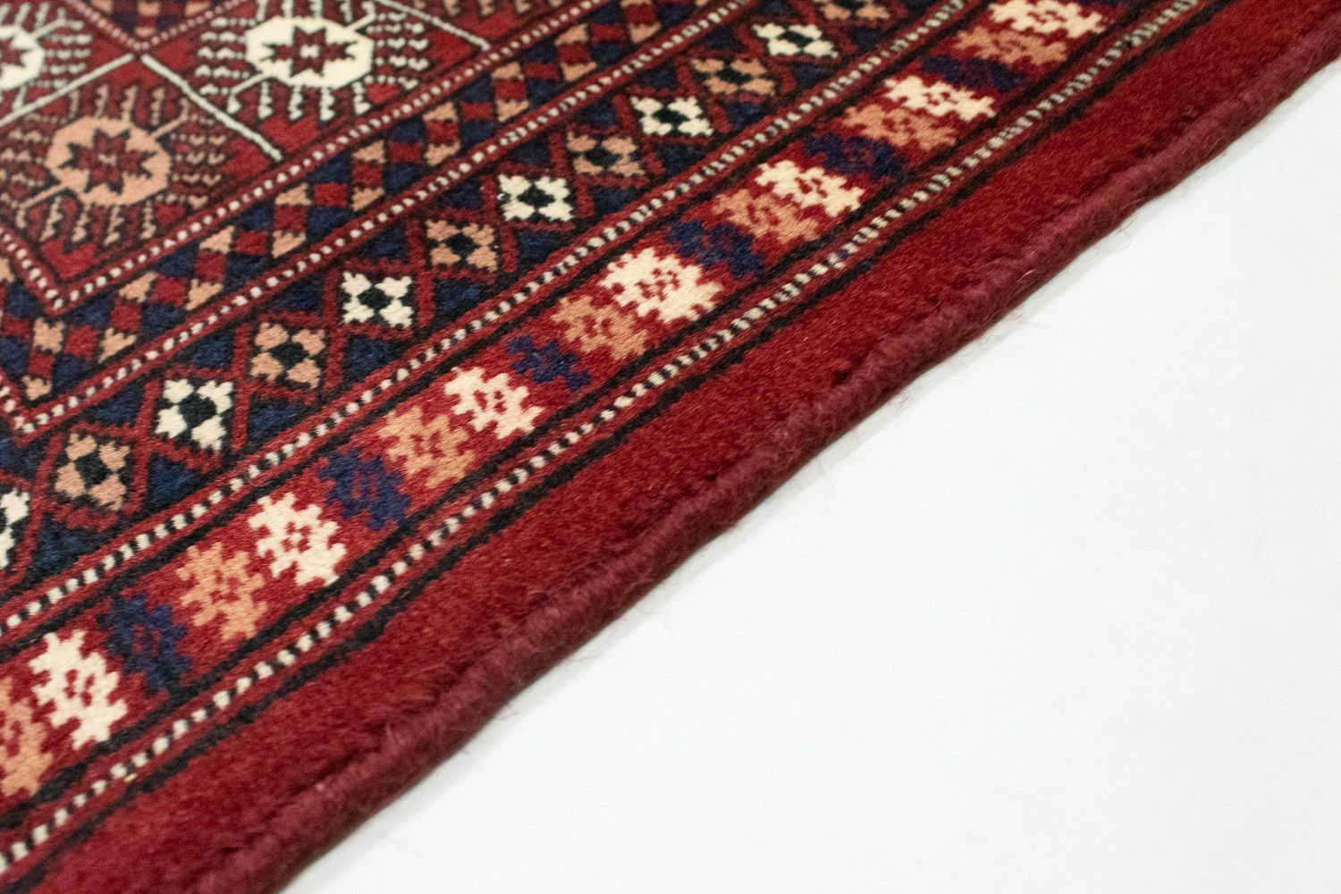 Alfombra afgana - Bukhara - 241 x 197 cm - rojo
