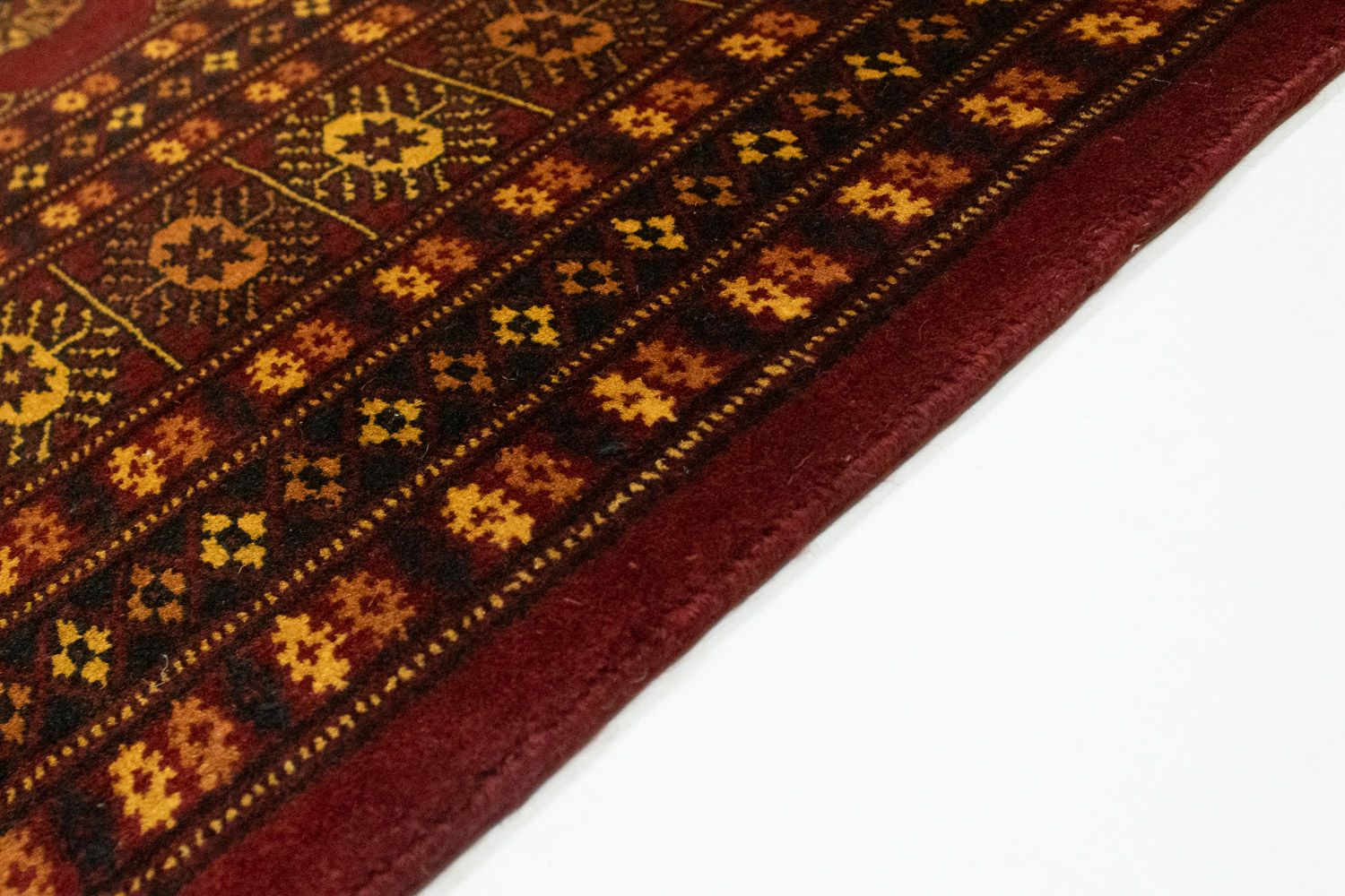 Alfombra afgana - Bukhara - 248 x 197 cm - rojo
