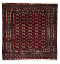 Alfombra afgana - Bukhara cuadrado  - 207 x 204 cm - rojo