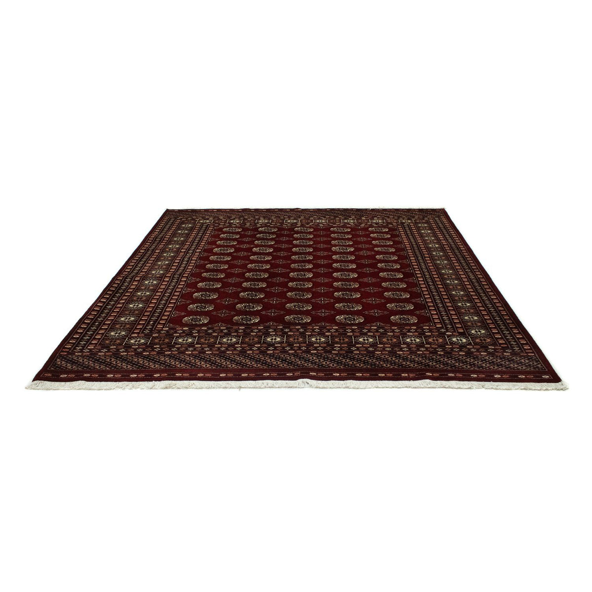 Alfombra afgana - Bukhara cuadrado  - 207 x 204 cm - rojo