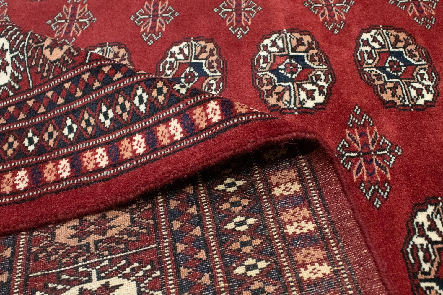 Alfombra afgana - Bukhara - 238 x 200 cm - rojo