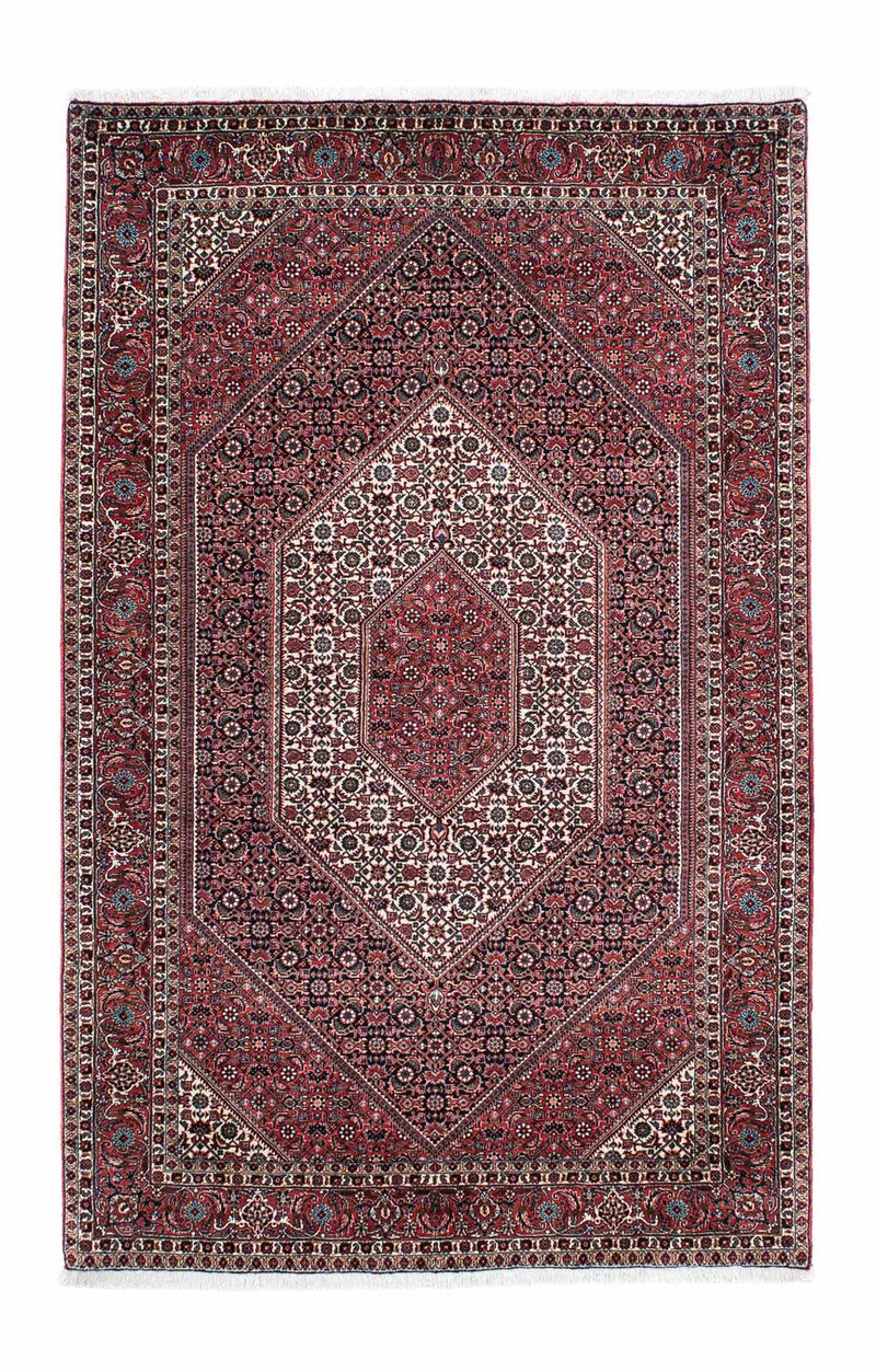 Alfombra persa - Bidjar - 211 x 132 cm - rojo claro