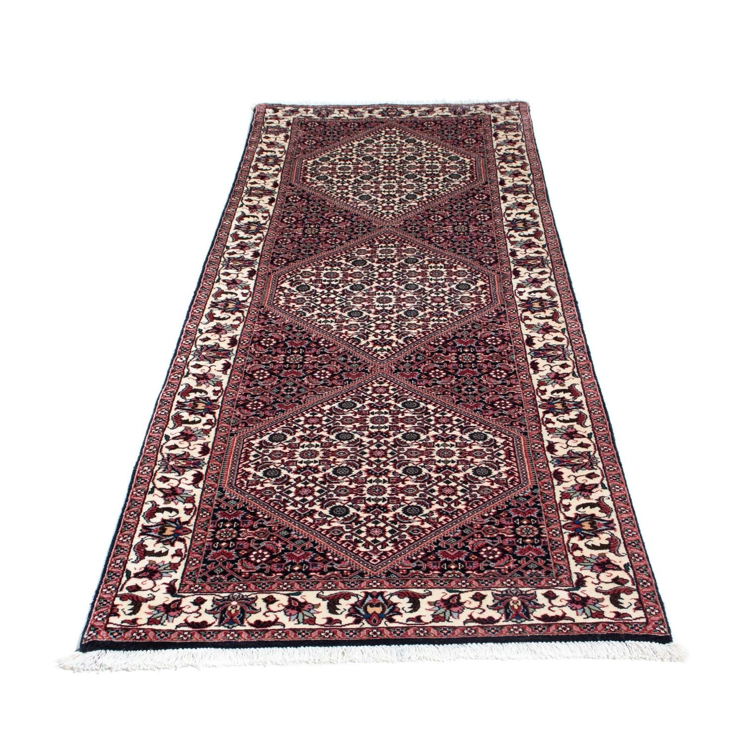Alfombra de pasillo Alfombra persa - Bidjar - 196 x 75 cm - azul oscuro