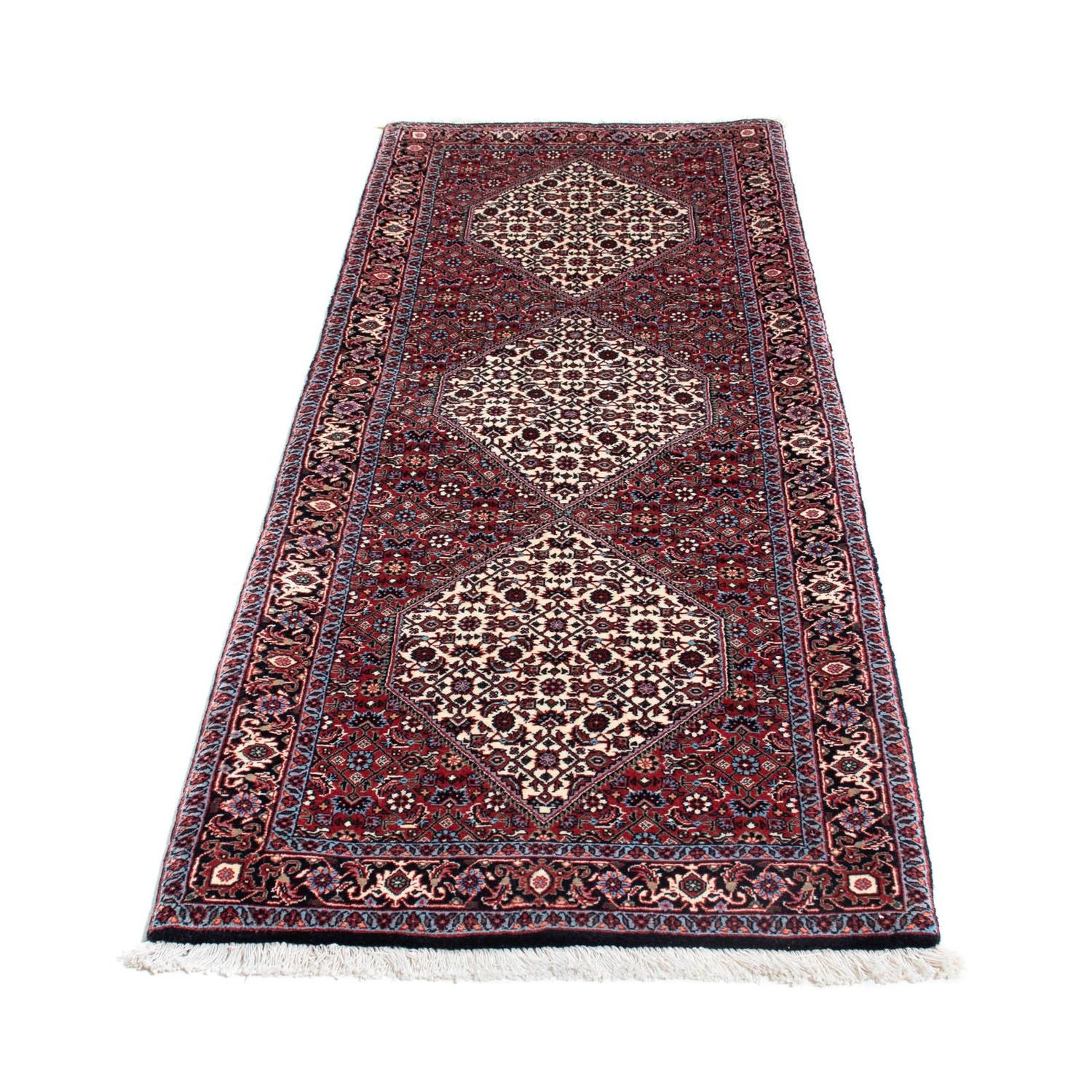 Alfombra de pasillo Alfombra persa - Bidjar - 203 x 70 cm - azul oscuro