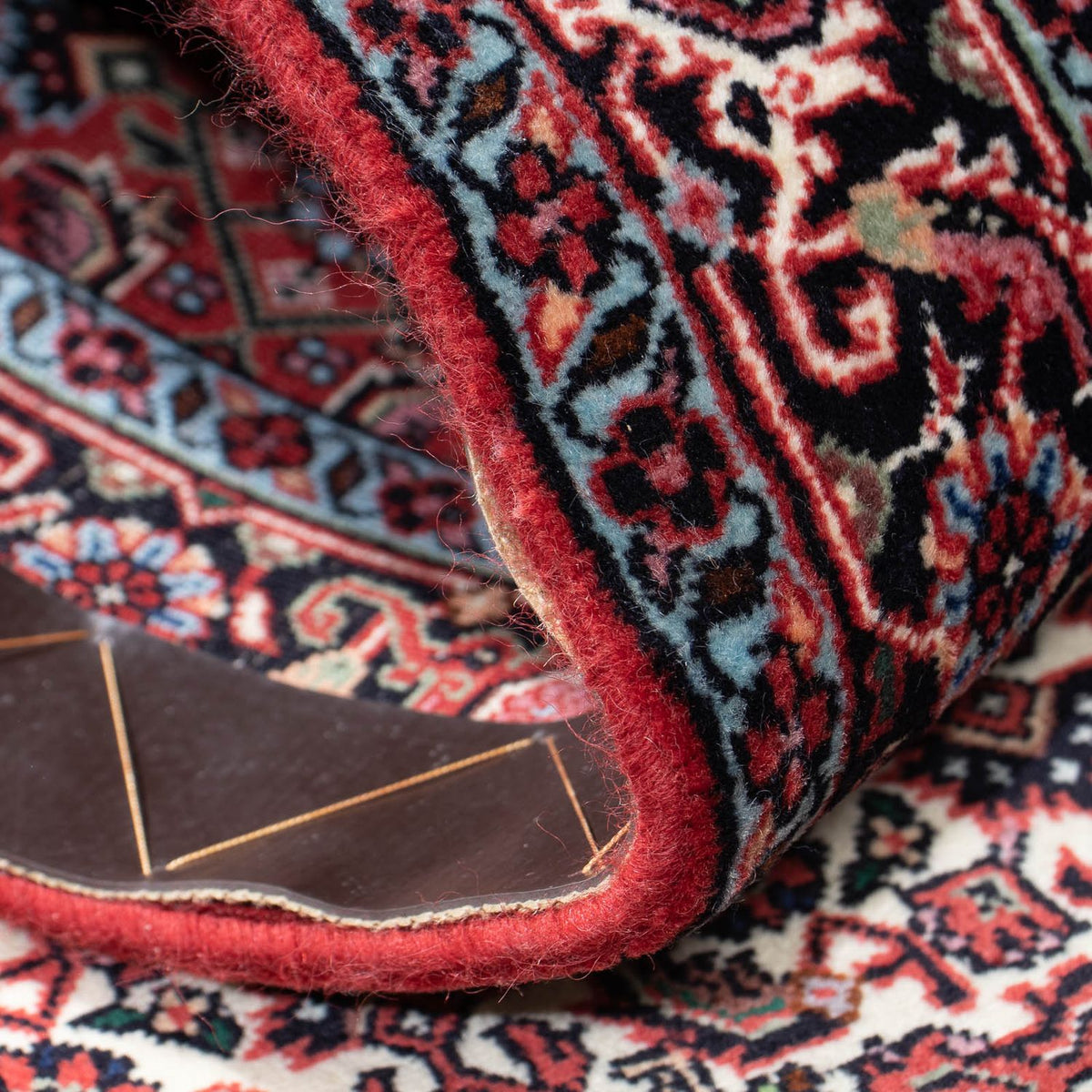 Alfombra de pasillo Alfombra persa - Bidjar - 205 x 73 cm - rojo