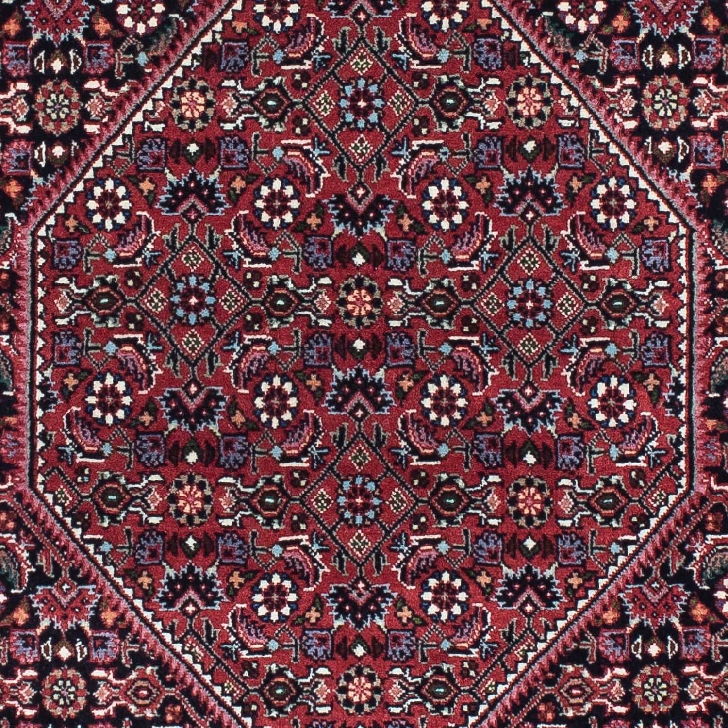 Alfombra de pasillo Alfombra persa - Bidjar - 213 x 75 cm - azul oscuro