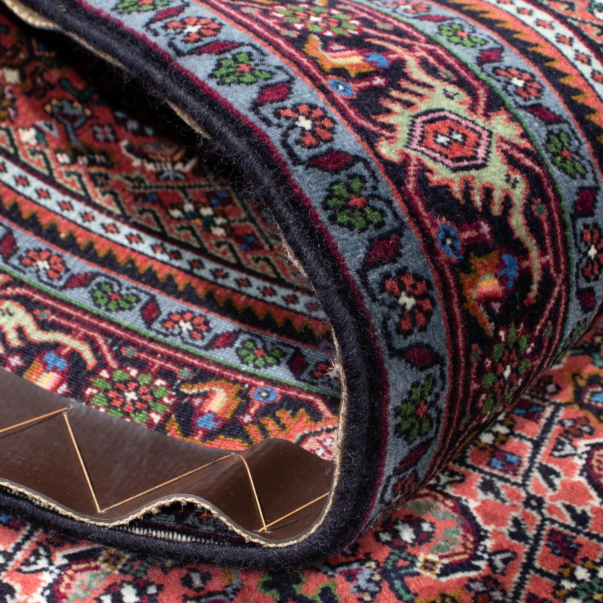 Alfombra de pasillo Alfombra persa - Bidjar - 248 x 74 cm - azul