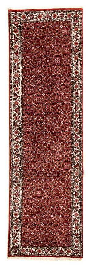 Alfombra de pasillo Alfombra persa - Bidjar - 296 x 82 cm - rojo oscuro