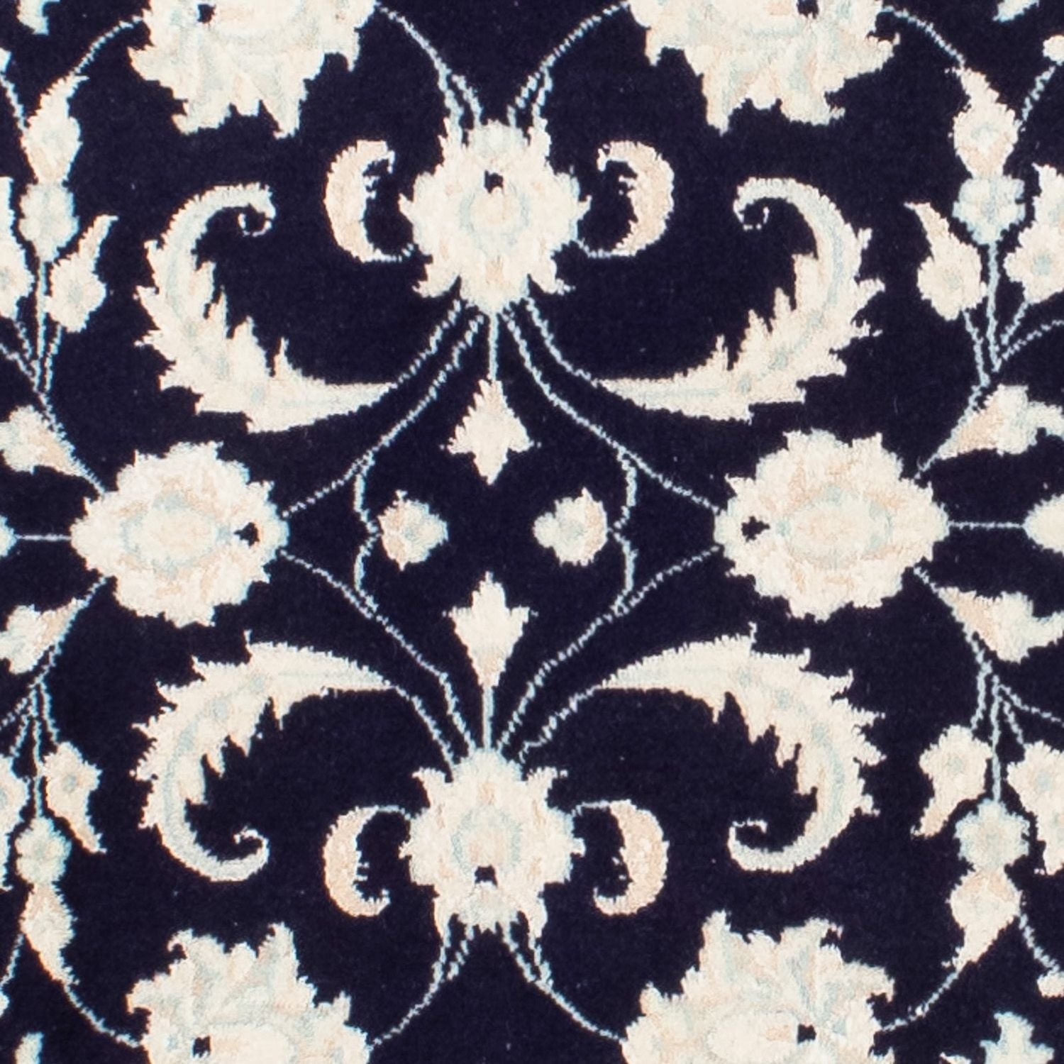 Alfombra de pasillo Alfombra persa - Nain - 393 x 83 cm - azul oscuro