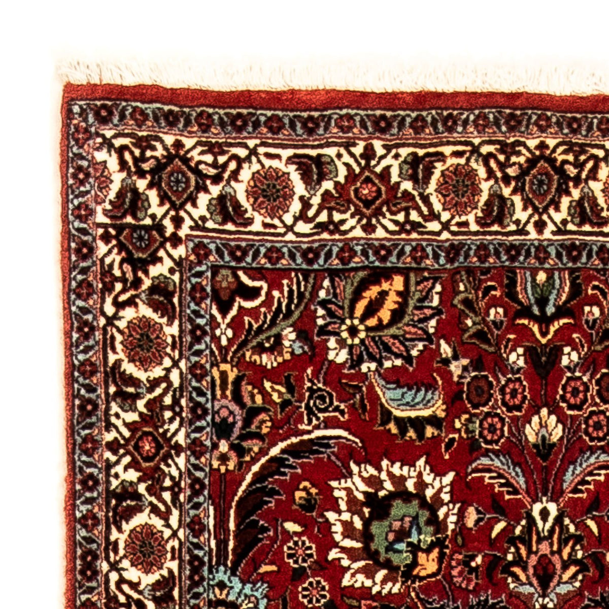 Alfombra de pasillo Alfombra persa - Bidjar - 298 x 83 cm - rojo oscuro