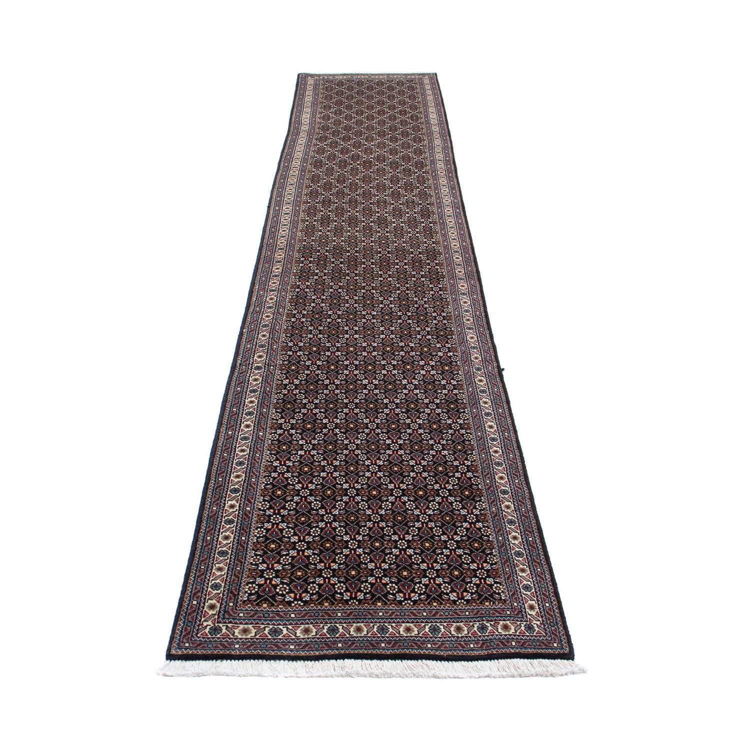 Alfombra de pasillo Alfombra persa - Tabriz - 392 x 67 cm - gris