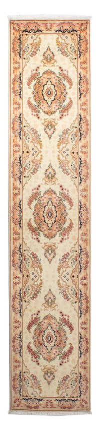 Alfombra de pasillo Alfombra Persa - Tabriz - Real - 306 x 74 cm - beige