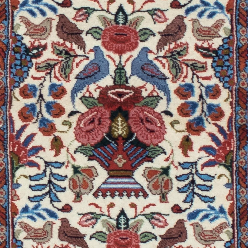 Alfombra de pasillo Alfombra persa - Ghom - 160 x 49 cm - beige