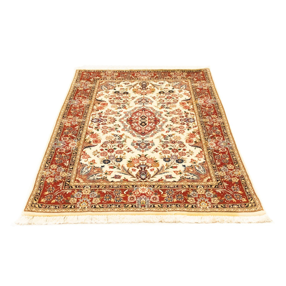 Alfombra persa - Ghom - 164 x 105 cm - beige