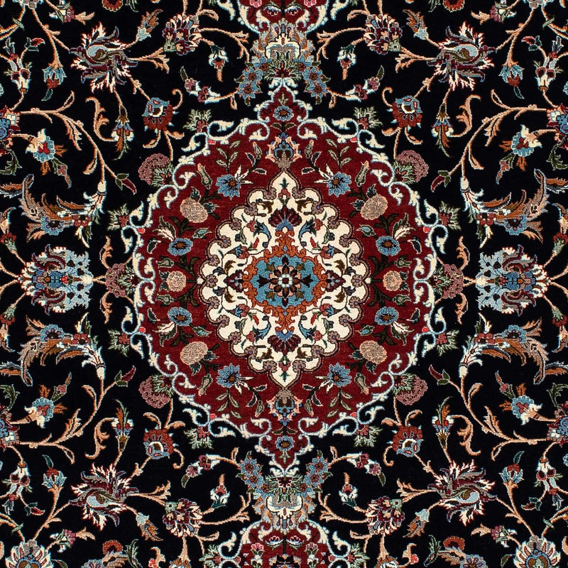 Alfombra persa - Ghom - 213 x 141 cm - azul oscuro