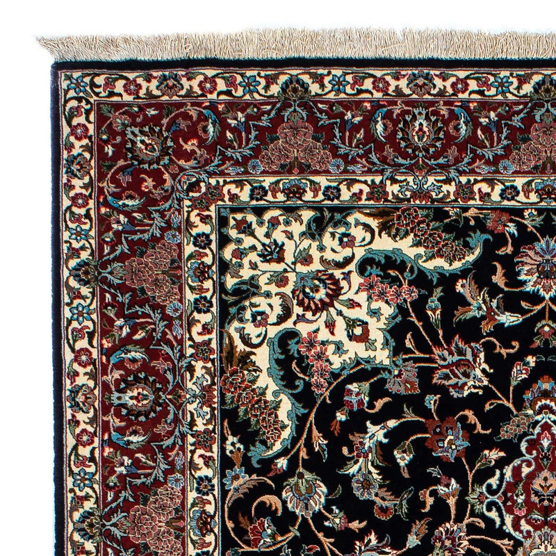 Alfombra persa - Ghom - 213 x 141 cm - azul oscuro