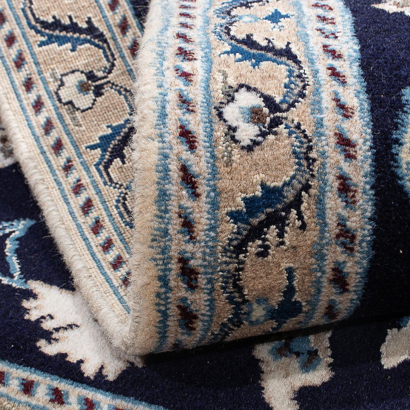 Alfombra Persa - Nain - Real - 147 x 96 cm - azul oscuro