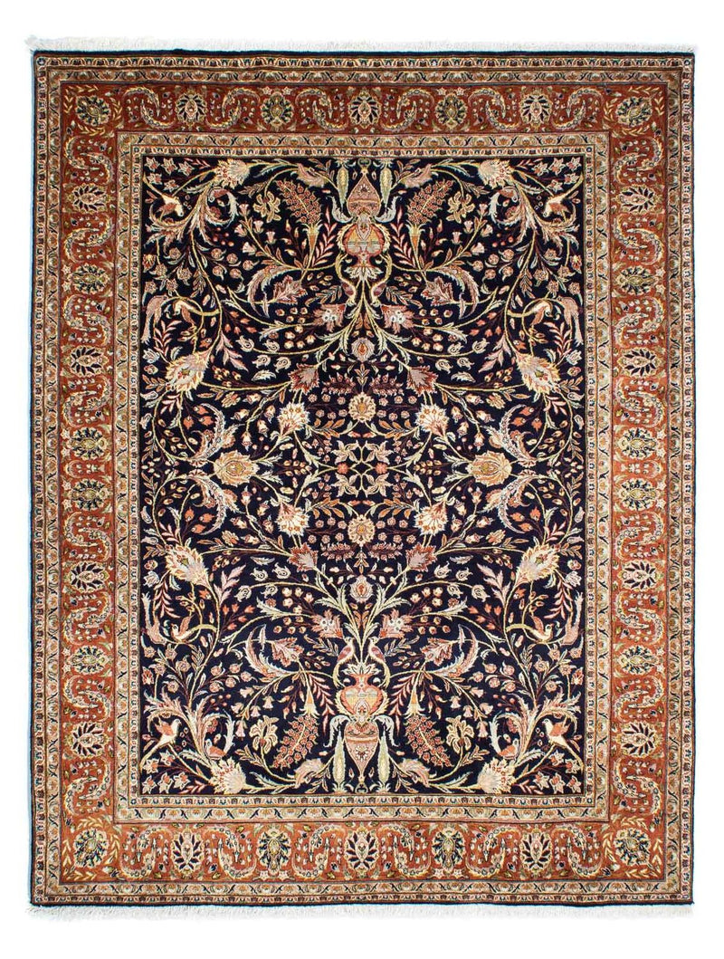 Alfombra persa - Nómada - 225 x 175 cm - azul oscuro