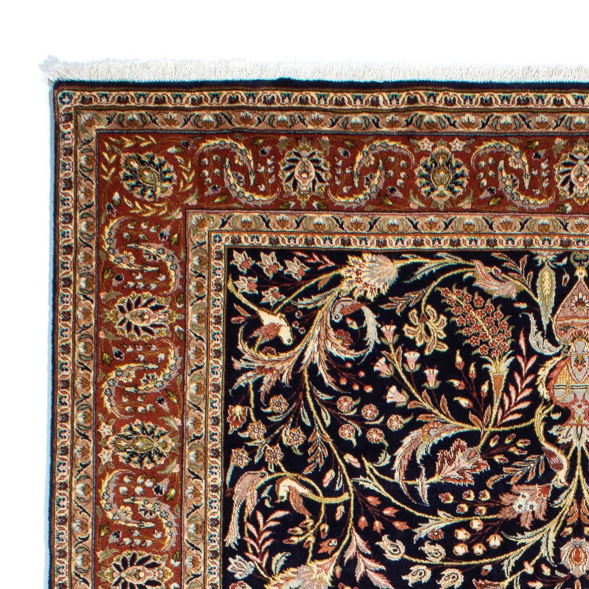 Alfombra persa - Nómada - 225 x 175 cm - azul oscuro