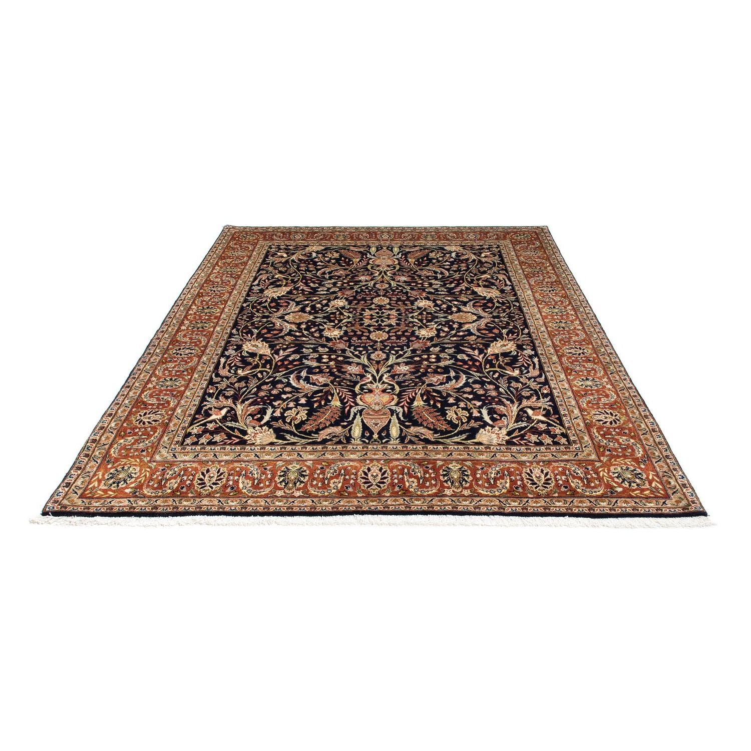 Alfombra persa - Nómada - 225 x 175 cm - azul oscuro