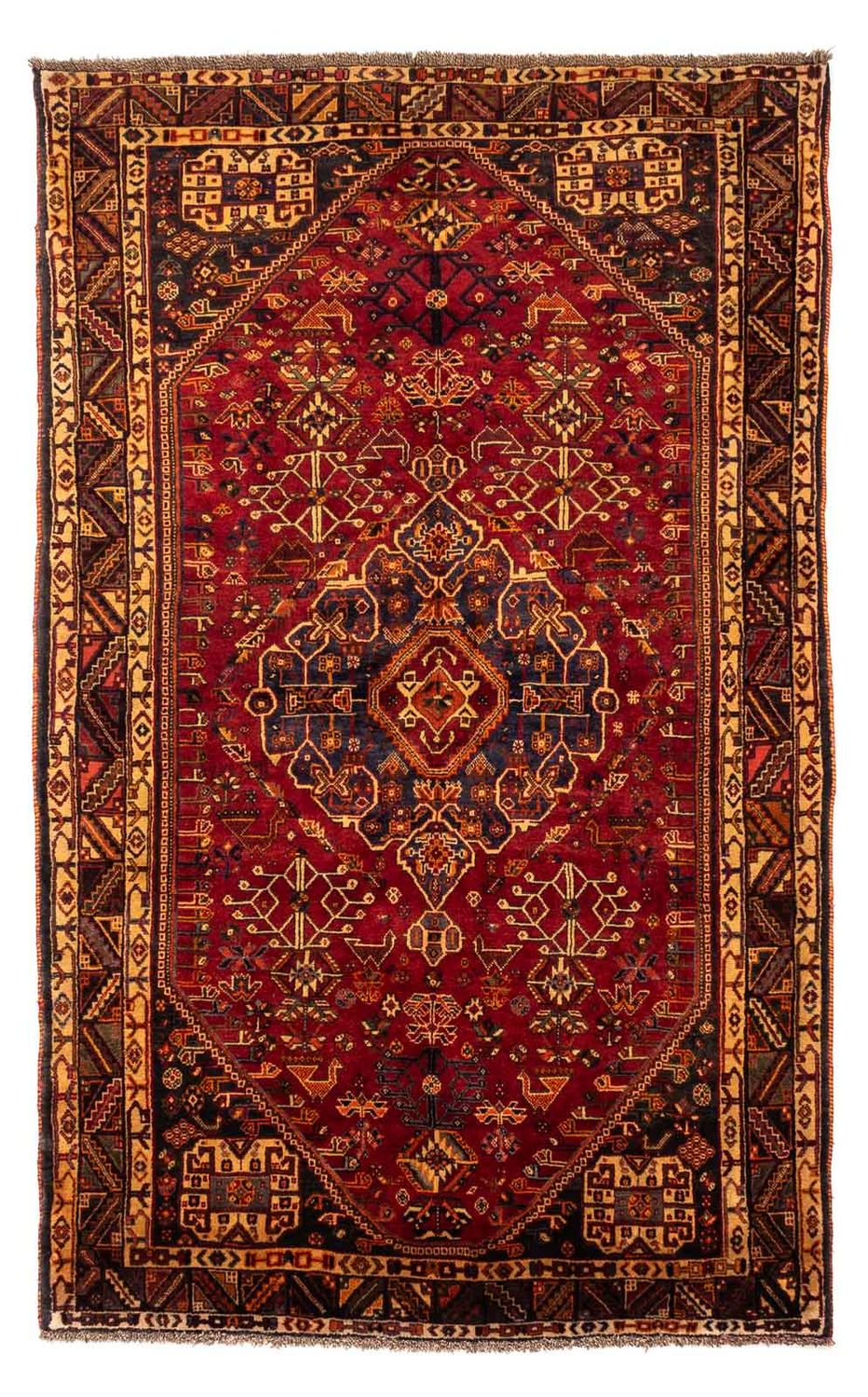 Alfombra persa - Nómada - 270 x 163 cm - rojo oscuro