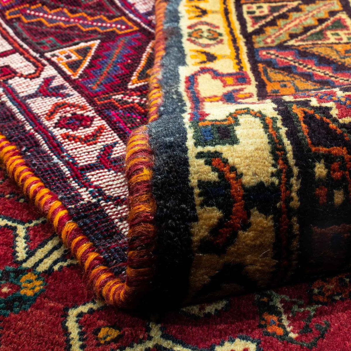 Alfombra persa - Nómada - 270 x 163 cm - rojo oscuro